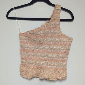 American Eagle Tan One Shoulder Tank